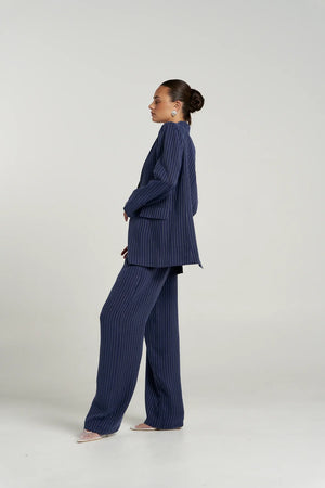 Summi Summi OS Blazer | Navy Pinstripe