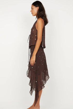 Bec + Bridge Arielle Shell Top | Dark Chocolate