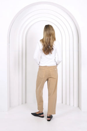 Chosen By Fifi & Annie The Tonia Relaxed Cropped Denim Jean | Clay