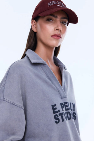 Ena Pelly Iva Jersey Polo | Dove Grey