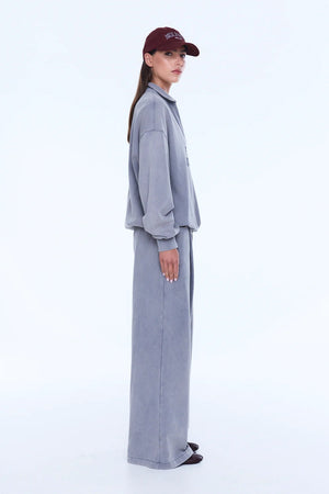 Ena Pelly Iva Jersey Polo | Dove Grey