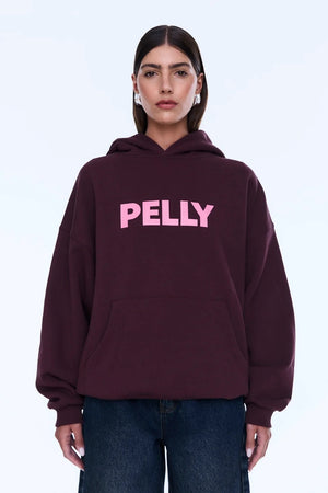 Ena Pelly Cassie Oversized Hoodie | Deep Cherry Red
