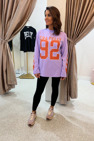 Ena Pelly Flame Jersey Long Sleeve Tee | Pink