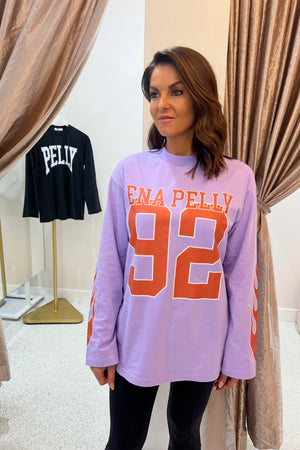 Ena Pelly Flame Jersey Long Sleeve Tee | Pink