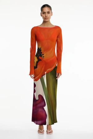 Significant Other August Long Seeve Maxi Dress | Poppy Botanic