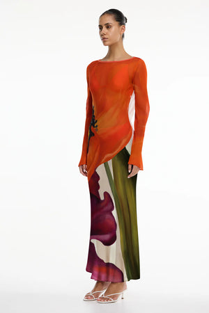 Significant Other August Long Seeve Maxi Dress | Poppy Botanic