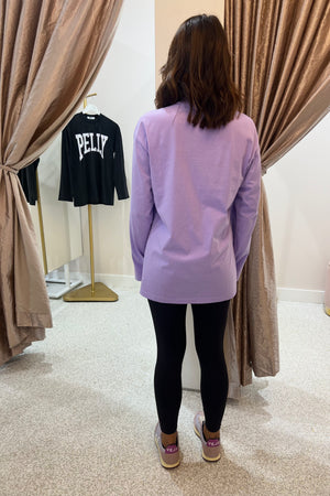 Ena Pelly Flame Jersey Long Sleeve Tee | Pink