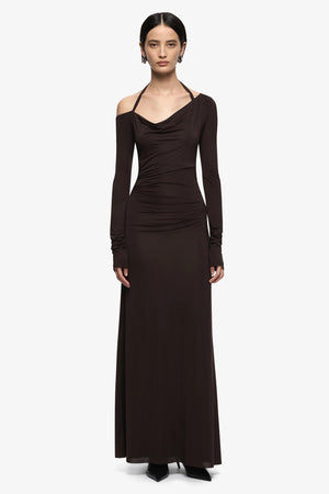 Bec + Bridge Court Long Sleeve Maxi Dress | Dark Chocolate
