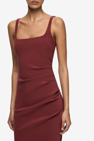 Bec + Bridge Karina Tuck Midi Dress | Sangria