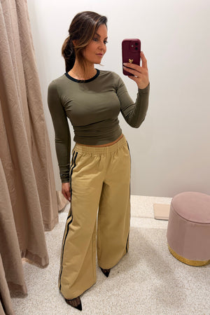 Ena Pelly Myla Wide Leg Pant | Wheat