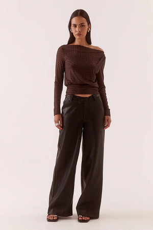 Sovere Studio Zuri Long Sleeve Top | Rum Raisin
