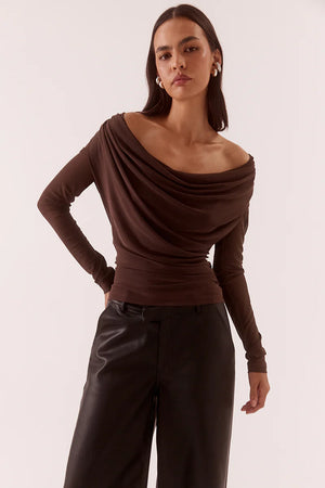Sovere Studio Myriad Drape Top | Rum Rasin