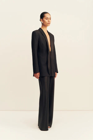 Shona Joy Benji Tuxedo Tie Blazer | Black