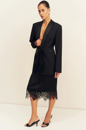 Shona Joy Benji Tuxedo Tie Blazer | Black