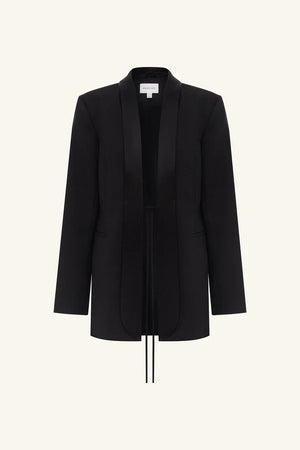 Shona Joy Benji Tuxedo Tie Blazer | Black