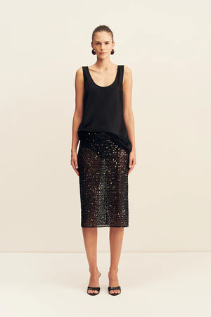 Shona Joy Everly Long Line Cami | Black