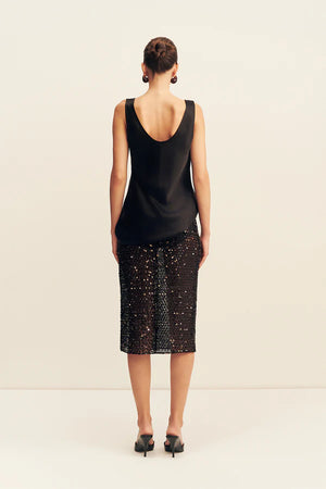 Shona Joy Everly Midi Skirt | Black