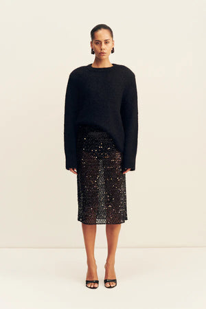 Shona Joy Everly Midi Skirt | Black