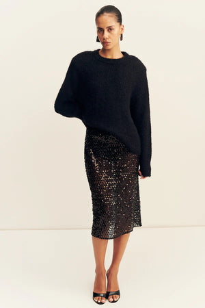 Shona Joy Everly Midi Skirt | Black
