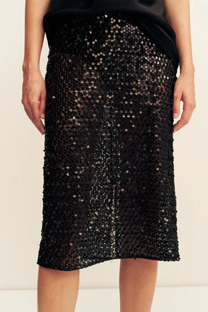 Shona Joy Everly Midi Skirt | Black