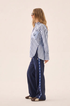 Araminta James AJ Crest Palermo Shirt | Sea Blue
