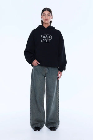Ena Pelly Cassie Oversized Hoodie | Black