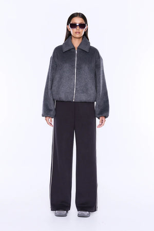 Ena Pelly Maeve Wool Blend Bomber | Grey