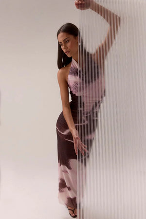 Sovere Afterlight Mesh Dress | Raisin