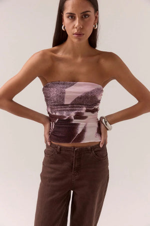 Sovere Afterlight Mesh Bodice | Raisin