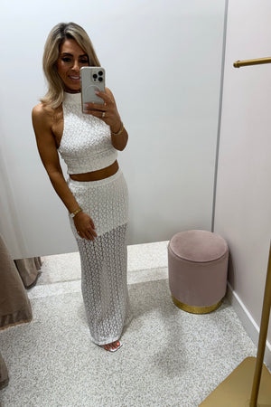 Ownley Nola Halter Top | Ivory