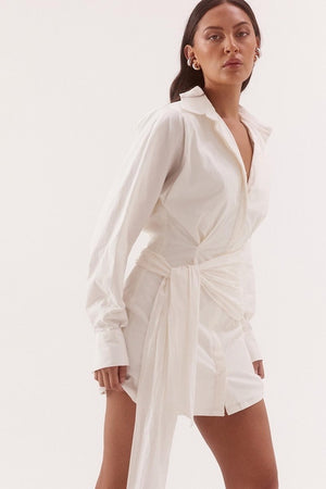 Sovere Studio Marlowe Shirt Dress | Chalk || PRE_ORDER ETA 25/07/2026