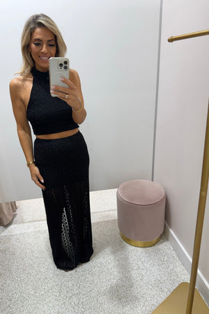 Ownley Nola Halter Top | Black