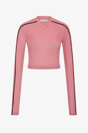 Bec + Bridge Alyna Long Sleeve Top | Blush/Chocolate