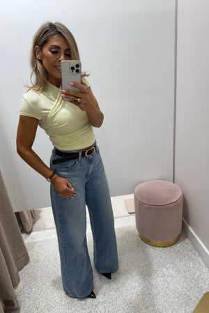 Madison The Label Adalia Short Sleeve Top | Butter