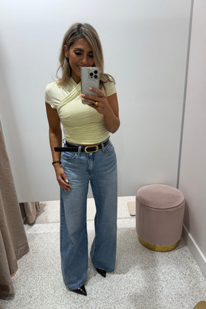 Madison The Label Adalia Short Sleeve Top | Butter