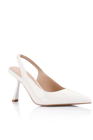 Lana Wilkinson Celeste Heel | White Patent