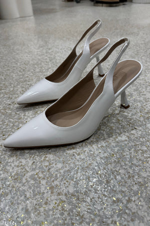 Lana Wilkinson Celeste Heel | White Patent