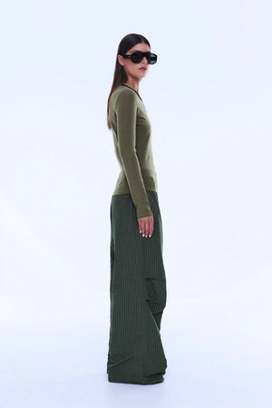 Ena Pelly Jade Long Sleeve Top | Olive