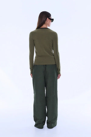 Ena Pelly Jade Long Sleeve Top | Olive