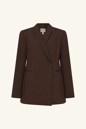 Shona Joy Asher Double Breasted Blazer | Ristretto