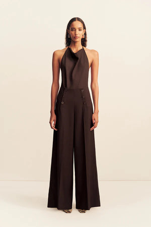 Shona Joy Asher Button Wide Leg Pant| Ristretto