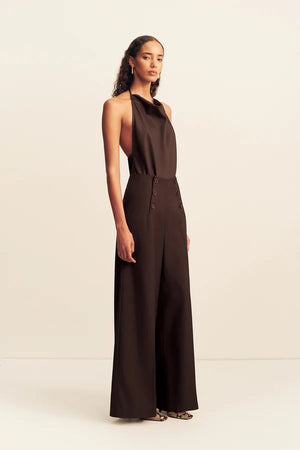 Shona Joy Asher Button Wide Leg Pant| Ristretto