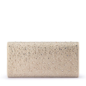 Olga Berg The Emma Crystal Clutch Bag | Champagne