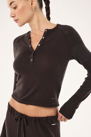 P.E Nation Haven Long Sleeve Top | Coffee