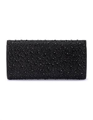 Olga Berg The Emma Crystal Clutch Bag | Black