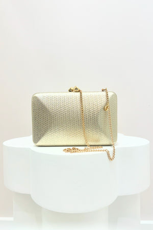 Olga Berg Chica Textured Clutch | Gold