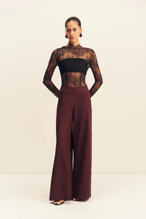 Shona Joy Asher Wide Leg Pant | Berry
