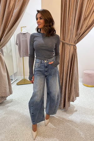 Bec + Bridge Joni Long Sleeve Top | Grey