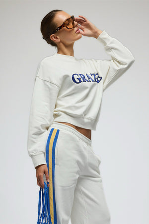 Araminta James Grazie Sweatshirt | Warm White