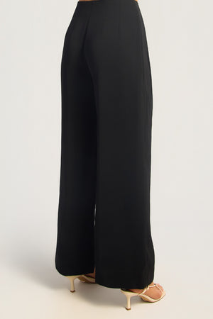 Chosen By Fifi & Annie The Double Pleat Detail Straight Leg Pant | Black || PRE ORDER ETA 03/09/2026
